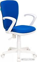 Кресло детское Бюрократ KD-W10AXSN/26-21 синий 26-21 (пластик белый)