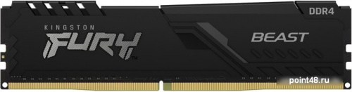Память 4GB Kingston DDR4 3200 DIMM FURY Beast Black Gaming Memory KF432C16BB/4 Non-ECC, CL16, 1.35V, 512x8, RTL, (319941) фото 2