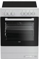 Плита Электрическая Beko FSE67100GWS белый в Липецке