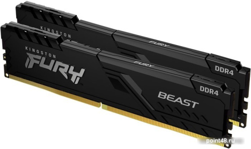 Память 64GB Kingston DDR4 2666 DIMM FURY Beast Black Gaming Memory KF426C16BBK2/64 Non-ECC, CL16, 1.2V, 2Gx8 Кит 2х32, RTL  (320084)