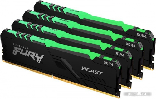 Оперативная память Kingston FURY Beast RGB 4x8GB DDR4 PC4-25600 KF432C16BBAK4/32