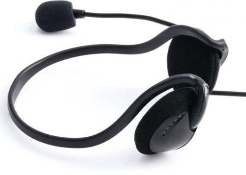 Купить Наушники с микрофоном Hama NHS-P100 черный 2м накладные шейный обод (00139920) в Липецке фото 2
