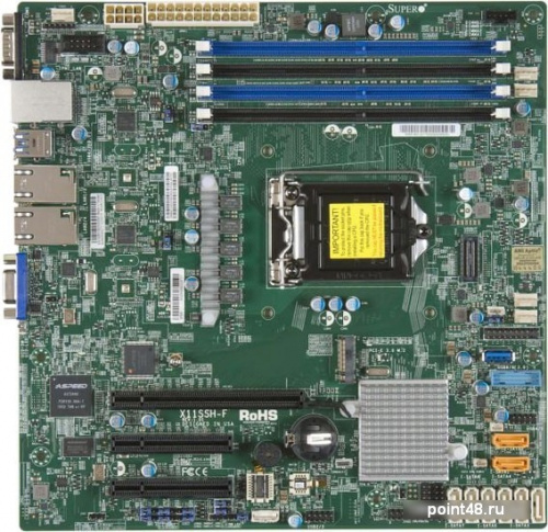 Материнская Плата SuperMicro MBD-X11SSH-F-O Soc-1151 iC236 mATX 4xDDR4 8xSATA3 SATA RAi210AT 2xGgbEth Ret