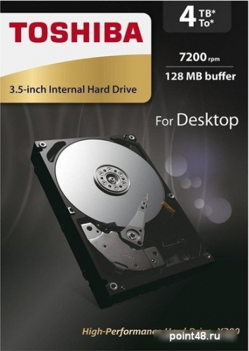 Жесткий диск Toshiba SATA-III 4Tb HDWE140EZSTA X300 (7200rpm) 128Mb 3.5  Rtl фото 3