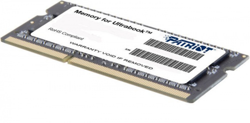 Память DDR3L 4Gb 1600MHz Patriot PSD34G1600L81S RTL PC3-12800 CL11 SO-DIMM 204-pin 1.35В dual rank фото 3