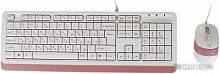 Купить Клавиатура + мышь A4Tech Fstyler F1010 клав:белый/розовый мышь:белый/розовый USB Multimedia в Липецке