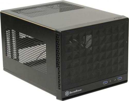 Корпус Silverstone SST-SG13B Sugo Mini-ITX Compact Computer Cube Case, Mesh Front Panel, black, RTL {4}