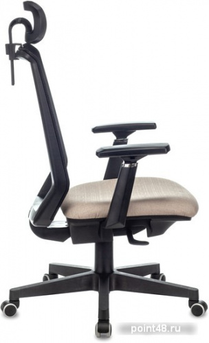 Кресло руководителя Бюрократ EXPERT черный TW-01 сиденье бежевый 38-402 сетка/ткань с подголов. крестовина пластик фото 3