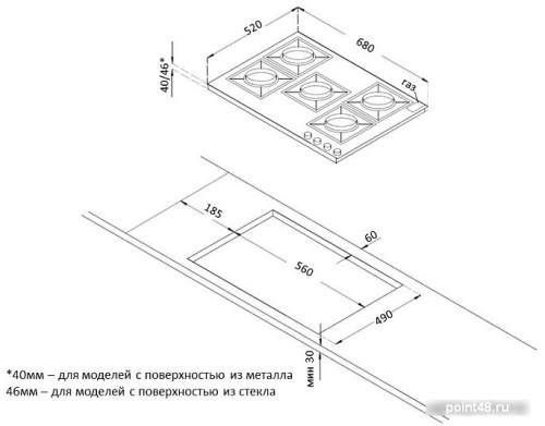 Варочная панель Korting HG 761 CTB в Липецке фото 2