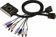 Купить KVM-переключатель ATEN (CS682-AT) KVM+Audio, 1 user USB+DVI-D => 2 cpu USB+DVI-D, со встр.шнурами US в Липецке