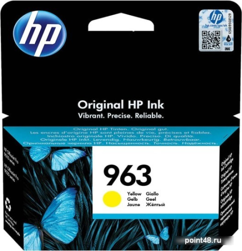 Купить Картридж струйный HP 963 3JA25AE желтый (700стр.) для HP OfficeJet Pro 901x/902x/HP в Липецке