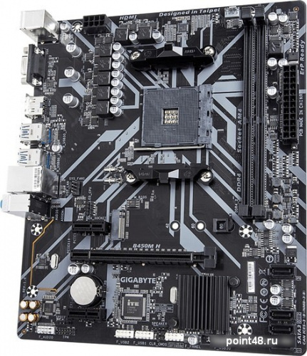 Материнская плата Gigabyte B450M H Soc-AM4 AMD B450 2xDDR4 mATX AC`97 8ch(7.1) GbLAN RAID+VGA+HDMI фото 2
