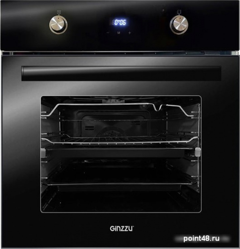 Духовой шкаф Электрический GINZZU HOE-275 черное стекло в Липецке
