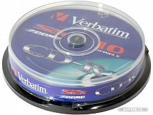 Купить Диск CD-R Verbatim 700Mb 52x Cake Box (10шт) (43437) в Липецке
