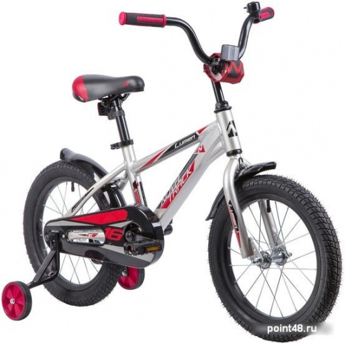 Купить Детский велосипед Novatrack Lumen 16 (серебристый/красный, 2019) в Липецке на заказ фото 2