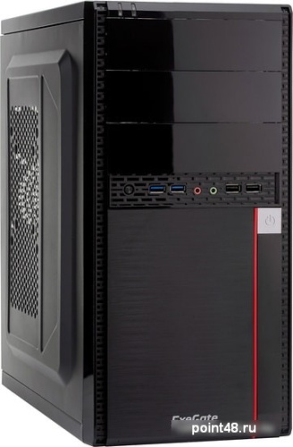 Корпус Exegate EX277437RUS   Minitower MA-371X Black, mATX <UN500, 120mm> 2*USB+2*USB3.0, Audio