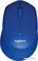 Купить Мышь Logitech M330 Silent Plus синий оптическая (1000dpi) беспроводная USB (2but) в Липецке