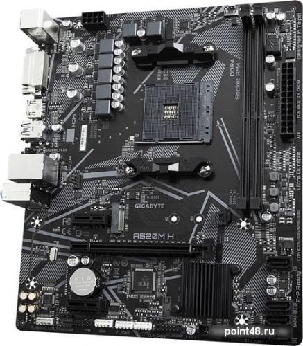 Материнская плата Gigabyte A520M H Soc-AM4 AMD A520 2xDDR4 mATX AC`97 8ch(7.1) GbLAN RAID+DVI+HDMI фото 3
