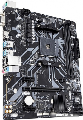 Материнская плата Gigabyte B450M H Soc-AM4 AMD B450 2xDDR4 mATX AC`97 8ch(7.1) GbLAN RAID+VGA+HDMI фото 3