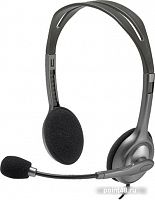 Купить Наушники с микрофоном Logitech H111 серый 1.8м накладные оголовье (981-000593) в Липецке
