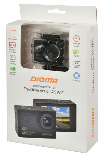 Видеорегистратор Digma FreeDrive Action 4K WiFi черный 8Mpix 2160x3840 2160p 150гр. Allwinner V3 фото 25