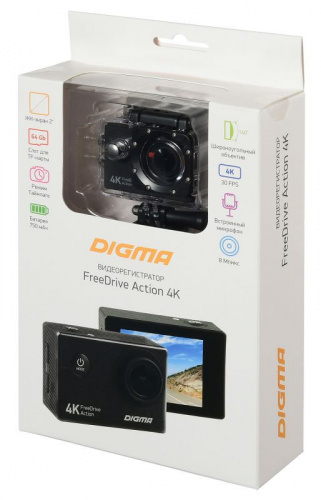 Видеорегистратор Digma FreeDrive Action 4K черный 8Mpix 2160x3840 2160p 140гр. фото 20
