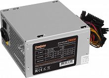 Блок питания 600W Exegate UN600, ATX, 12cm fan, 24p+4p, 6/8p PCI-E, 3*SATA, 2*IDE, FDD