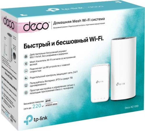 Купить Бесшовный Mesh роутер TP-Link Deco E4 (DECO E4) AC1200 10/100BASE-TX белый в Липецке фото 3