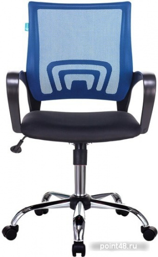 Кресло Бюрократ CH-695N/SL/BL/TW-11 спинка сетка синий TW-05 сиденье черный TW-11 крестовина хром фото 2