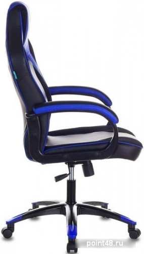Кресло игровое ZOMBIE VIKING 2 AERO BLUE, PL, ткань/экокожа, черный/синий, топ-ган (до 180кг) фото 3