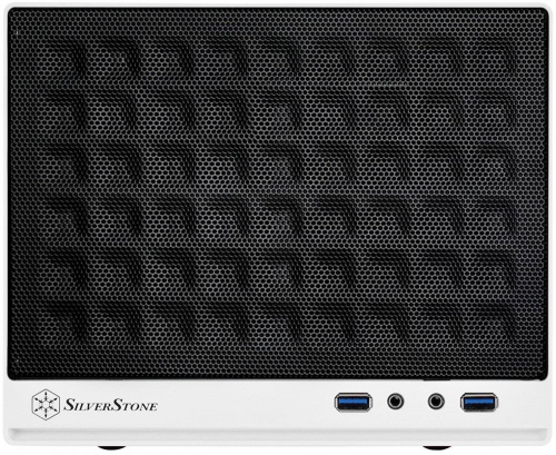 Корпус Silverstone SST-SG13WB-Q (USB 3.0) Sugo Mini-ITX Compact Computer Cube Case, Plastic Front Panel with Faux Aluminum Finish, black white, RTL {4} фото 2