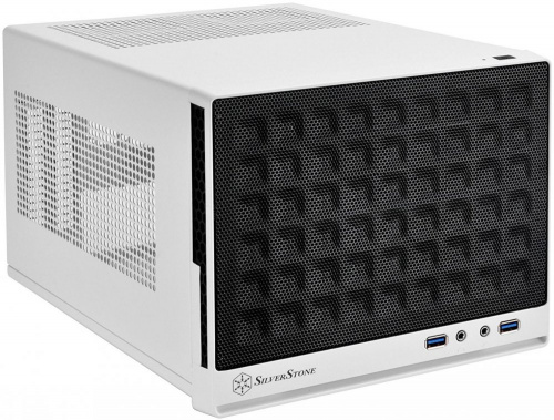 Корпус Silverstone SST-SG13WB-Q (USB 3.0) Sugo Mini-ITX Compact Computer Cube Case, Plastic Front Panel with Faux Aluminum Finish, black white, RTL {4} фото 3
