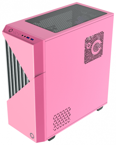 Корпус GameMax Contac COC MFG.T806 без БП (ATX, Розовый/белый,USB3.0,Зак.стекло,1*120мм+ MB turbo fan) фото 7