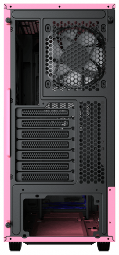 Корпус GameMax Contac COC MFG.T806 без БП (ATX, Розовый/белый,USB3.0,Зак.стекло,1*120мм+ MB turbo fan) фото 9