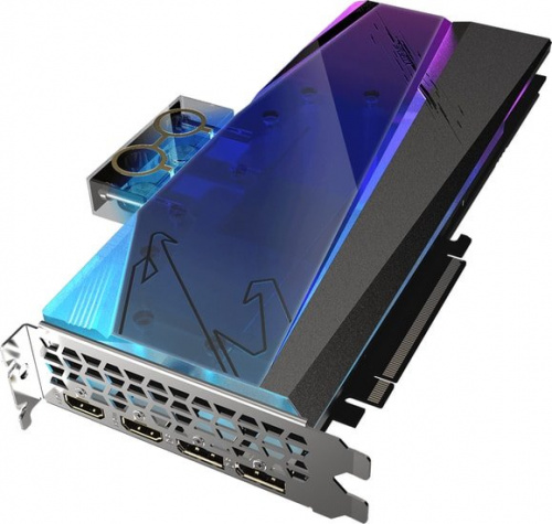 Видеокарта Gigabyte PCI-E 4.0 GV-R69XTAORUSX WB-16GD AMD Radeon RX 6900XT 16384Mb 256 GDDR6 2250/16000/HDMIx2/DPx2/HDCP Ret фото 3