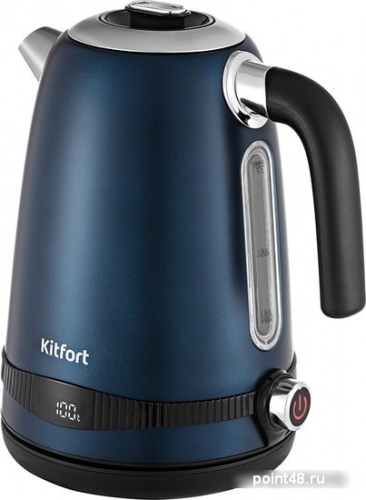 Купить Чайник электрический Kitfort KT-6121-3 1.7л. 2200Вт синий (корпус: нержавеющая сталь/пластик) в Липецке