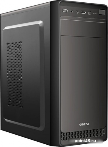 Корпус M iTower Ginzzu C190, ATX, 2xUSB2.0, черный,w/o PSU, w/o fan (Ginzzu C190)