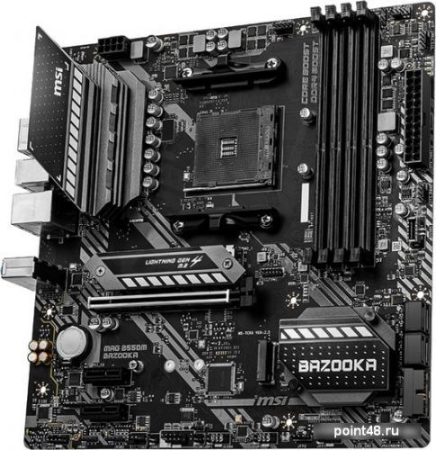 Материнская плата MSI MAG B550M BAZOOKA Soc-AM4 AMD B550 4xDDR4 mATX AC`97 8ch(7.1) GbLAN RAID+HDMI+DP фото 2