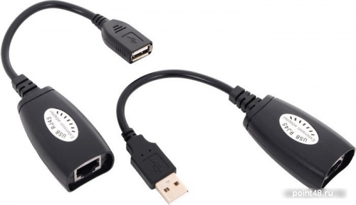 Купить Удлинитель USB 2.0 A-->LAN VCOM по витой паре до 45м <CU824> в Липецке