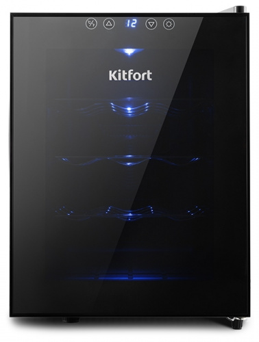 Винный шкаф Kitfort КТ-2408 черный (однокамерный) в Липецке фото 2