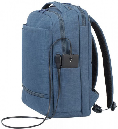 Рюкзак для ноутбука 17.3 Riva 8365 синий полиэстер в Липецке фото 2
