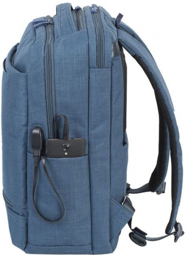 Рюкзак для ноутбука 17.3 Riva 8365 синий полиэстер в Липецке фото 3
