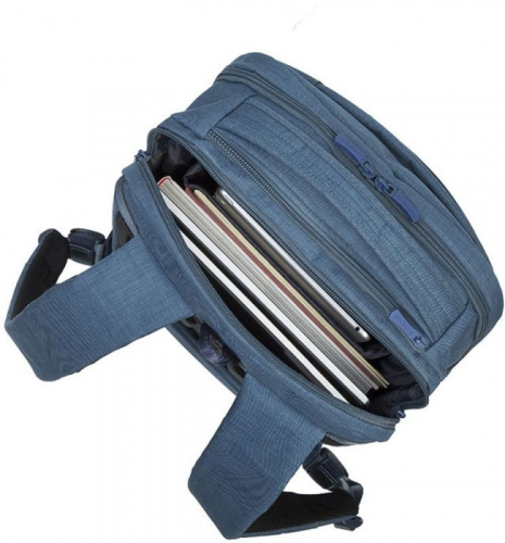 Рюкзак для ноутбука 17.3 Riva 8365 синий полиэстер в Липецке фото 7