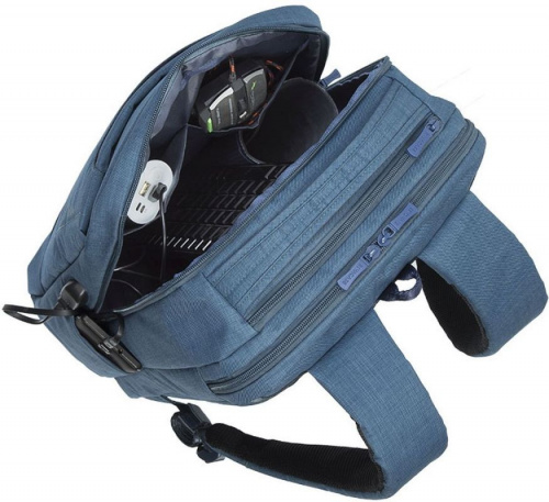 Рюкзак для ноутбука 17.3 Riva 8365 синий полиэстер в Липецке фото 9
