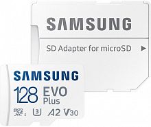 Купить Флеш карта microSDXC 128Gb Class10 Samsung MB-MC128KA/RU EVO PLUS + adapter в Липецке