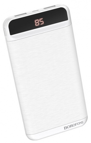 Мобильный аккумулятор  BOROFONE BT29  Vigor  10000mAh 2A 2xUSB белый в Липецке