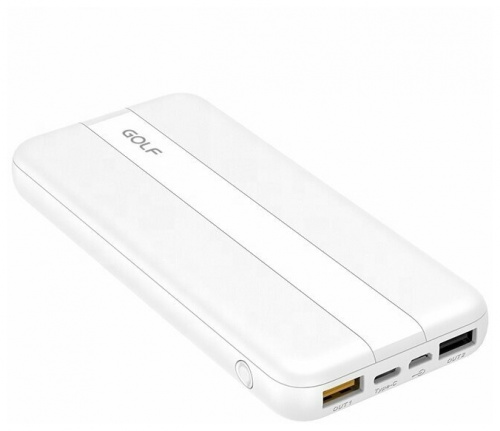 Мобильный аккумулятор  GOLF (G92PD_White) G92 PD+QC,10000 mAh , белый в Липецке фото 2
