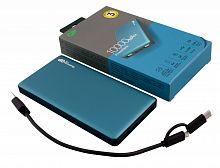 Мобильный аккумулятор GP Portable PowerBank MP10 Li-Pol 10000mAh 2.4A+2.4A+3A синий 2xUSB в Липецке