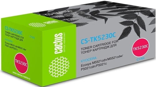 Купить Картридж лазерный Cactus CS-TK5230C blue ((2600стр.) для Kyocera Ecosys M5521cdn/M5521cdw/P5021cdn/P5021cdw) (CS-TK5230C) в Липецке