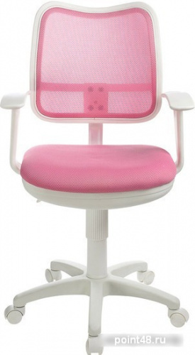 Кресло Бюрократ CH-W797/PK/TW-13A спинка сетка розовый сиденье розовый TW-13A колеса белый/розовый (пластик белый) фото 2